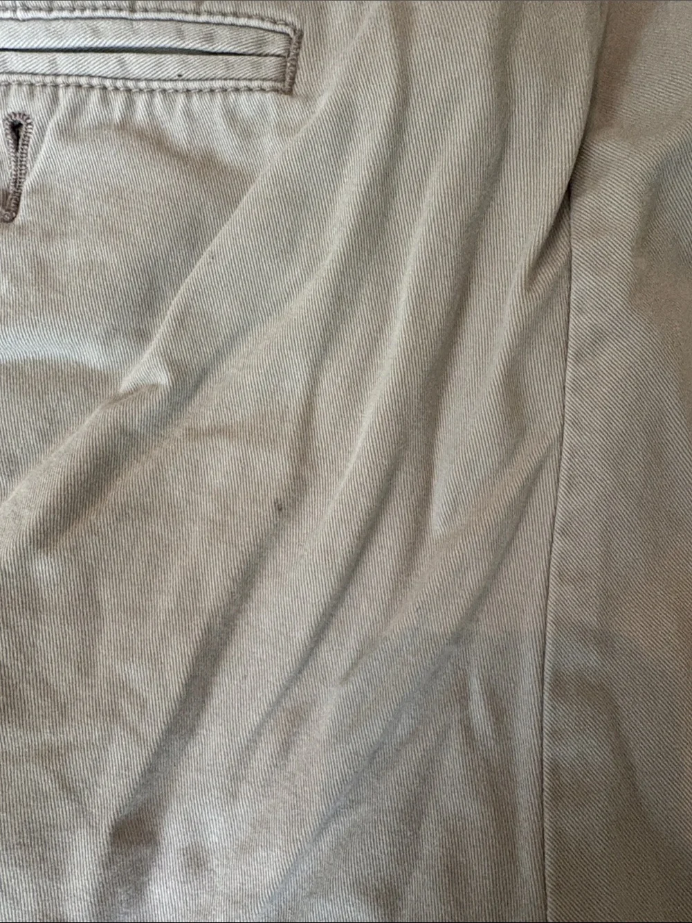 Nautica Beige and Navy Flat-Front Cotton Shorts